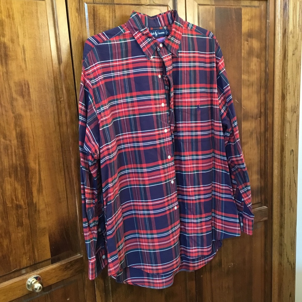 Ralph Lauren Big Shirt, size L, long sleeve button down, cotton